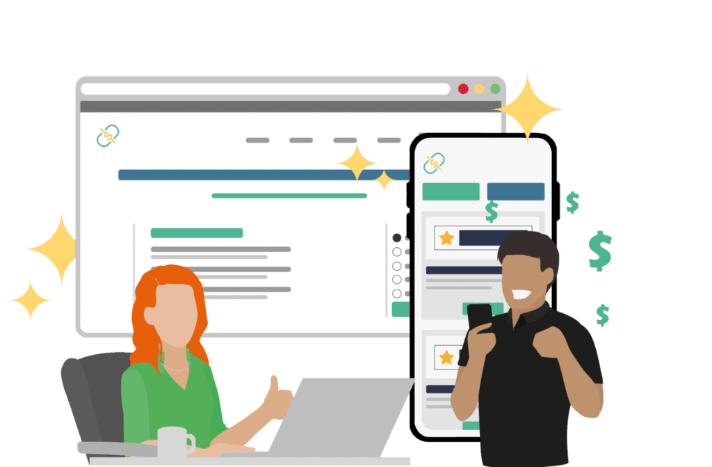 Lender Link lender helping borrower get a loan